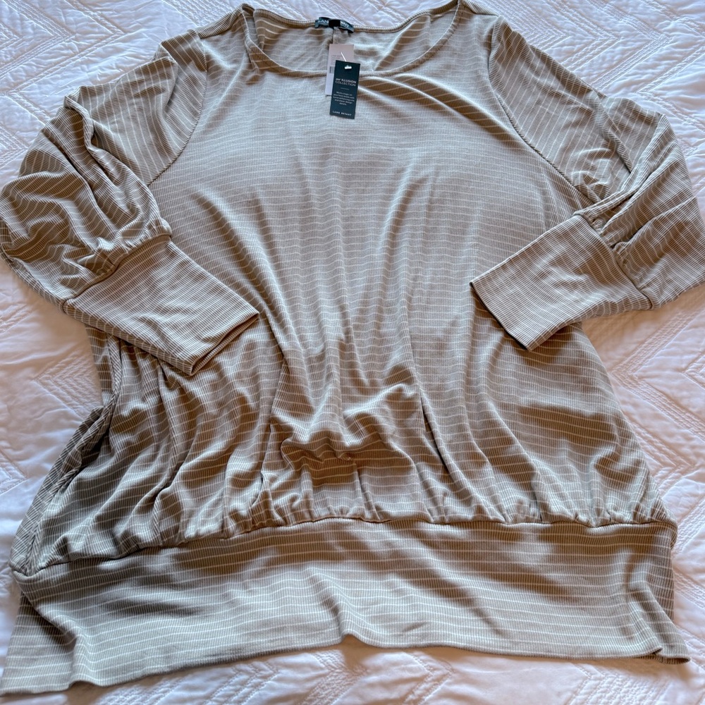 Lane Bryant Beige Tunic Top